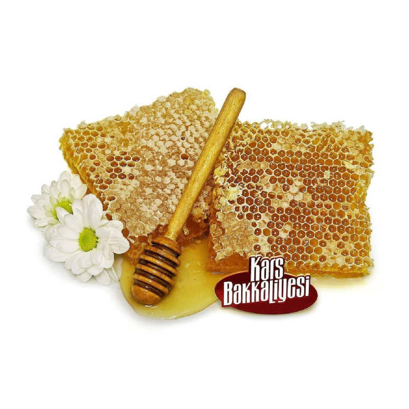 Doğal mumlu karakovan çiçek petek balı Erzurum da mumsuz bir şekilde arıların kendi yaptığı hakiki baldır.